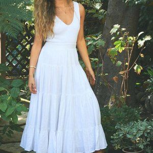 THE ODELLS Morgan Boho Tiered Maxi Skirt